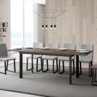 Rozkládací stůl až 220 cm s železným rámem a hranou Made in Italy - Luna Viadurini