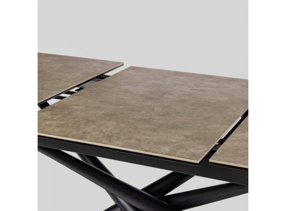 Roztažitelný stůl až do 220 cm v keramickém a ocelovém Homemotion - Brianza Viadurini