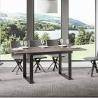 Rozkládací stůl až do 220 cm ze dřeva a železa Made in Italy - Nuvola Viadurini