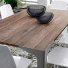 Rozkládací stůl až do 222 cm v Hpl Wood Effect Made in Italy - Vulcano Viadurini