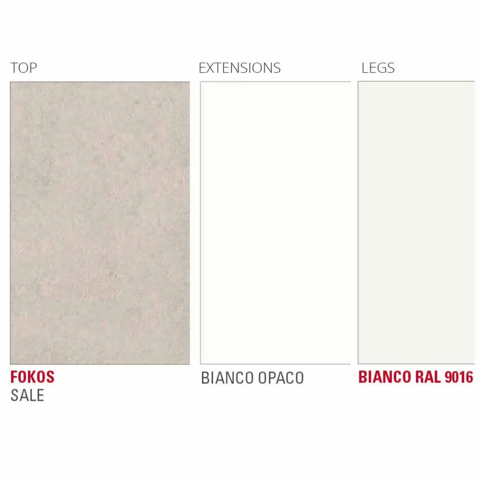 Rozkládací stůl až do 238 cm v laminu a kovu Made in Italy - Remigio Viadurini