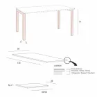 Rozkládací stůl až do 238 cm v laminu a kovu Made in Italy - Remigio Viadurini