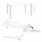 Rozkládací stůl až do 238 cm v laminu a kovu Made in Italy - Remigio Viadurini
