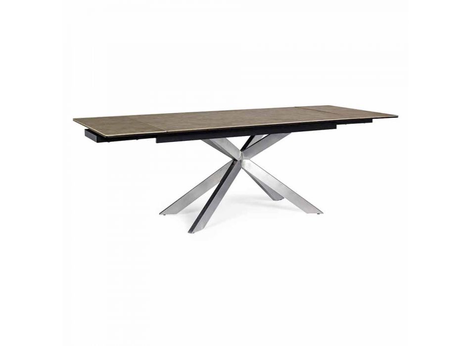 Roztažitelný stůl až 240 cm s keramickou deskou Homemotion - Avici Viadurini