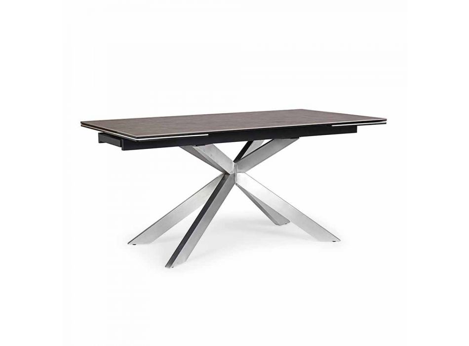 Roztažitelný stůl až 240 cm s keramickou deskou Homemotion - Avici Viadurini