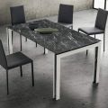Roztažitelný stůl až do 240 cm designu ze dřeva a HPL vyrobené v Itálii - Polo