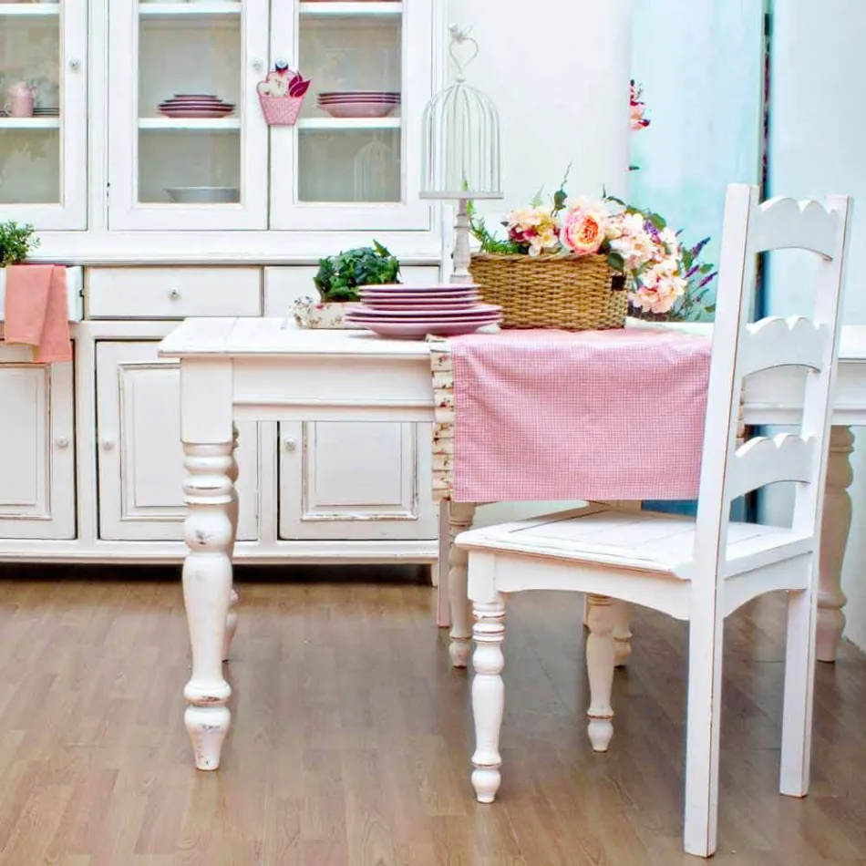 Roztažitelný stůl až 240 cm v Mango Wood a Mdf Homemotion - Tongo Viadurini