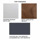 Rozkládací stůl až do 280 cm ze skla a dýhovaného dřeva – Eugrafo Viadurini