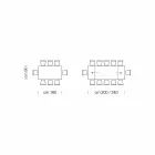 Rozkládací stůl až do 280 cm ze skla a dýhovaného dřeva – Eugrafo Viadurini