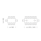 Rozkládací stůl Až 300 cm s dýhovanou deskou Made in Italy - Grotta Viadurini