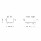 Rozkládací stůl Až 300 cm z Fenix a oceli Made in Italy - Settimmio Viadurini