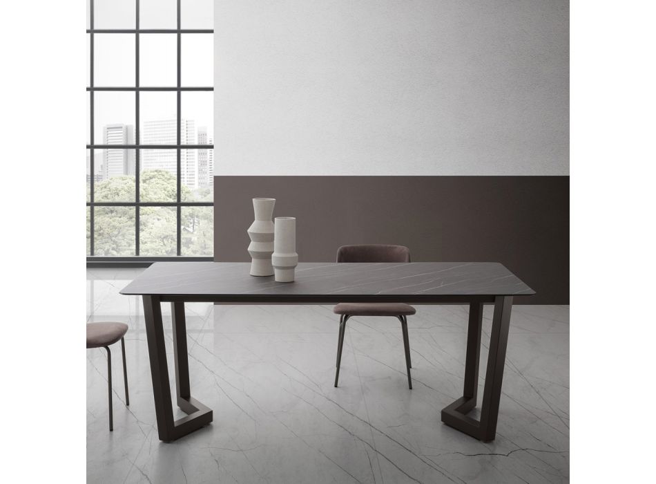 Rozkládací stůl Až 300 cm ve vrstvené HPL Made in Italy - Bastiano Viadurini