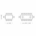 Rozkládací stůl až do 300 cm ze dřeva a oceli Made in Italy - Settimmio Viadurini