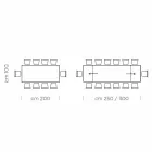 Rozkládací stůl až do 300 cm ze dřeva a oceli Made in Italy - Settimmio Viadurini