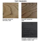 Rozkládací stůl až na 300 cm z dýhovaného dřeva a skla - slza Viadurini