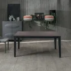 Rozkládací stůl až do 316 cm z melaminu a kovového podstavce - Kadidlo Viadurini