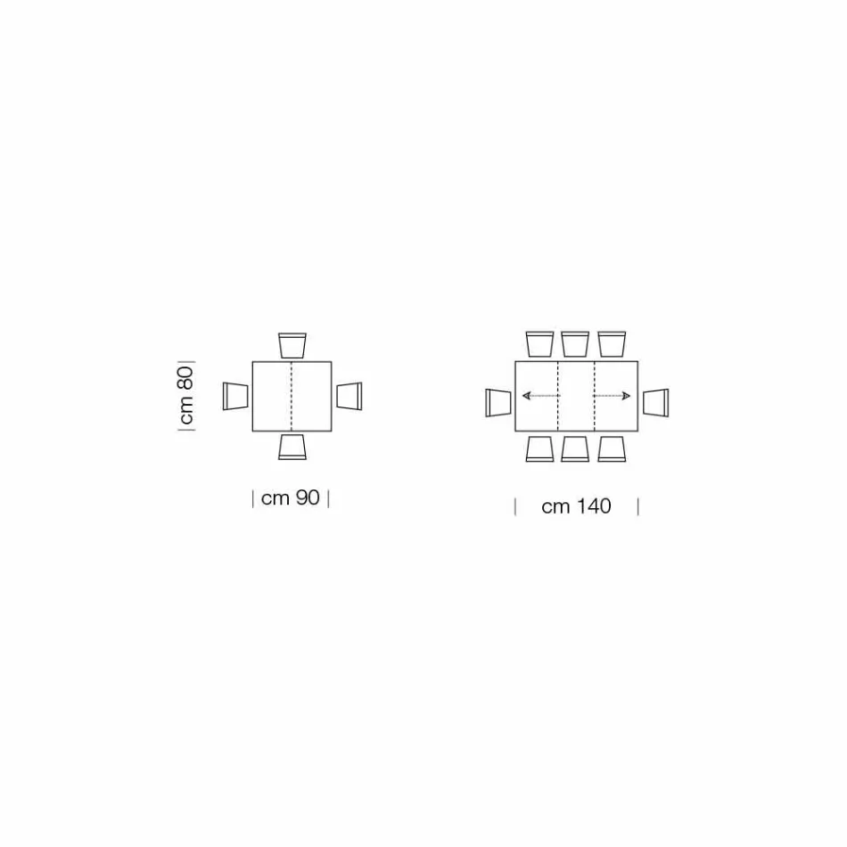 Rozkládací stůl až na 470 cm z dýhovaného dřeva Made in Italy – Gordito Viadurini