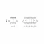 Rozkládací stůl až na 470 cm z dýhovaného dřeva Made in Italy – Gordito Viadurini