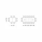 Rozkládací stůl až na 470 cm z dýhovaného dřeva Made in Italy – Gordito Viadurini