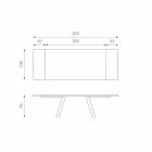 Prodlužitelný dubový dýhový stůl a Travis black metal Viadurini