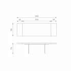 Rozkládací stůl v dubové dýze s skleněnými nohami Nico Viadurini
