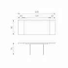 Rozkládací stůl v dubové dýze s skleněnými nohami Nico Viadurini