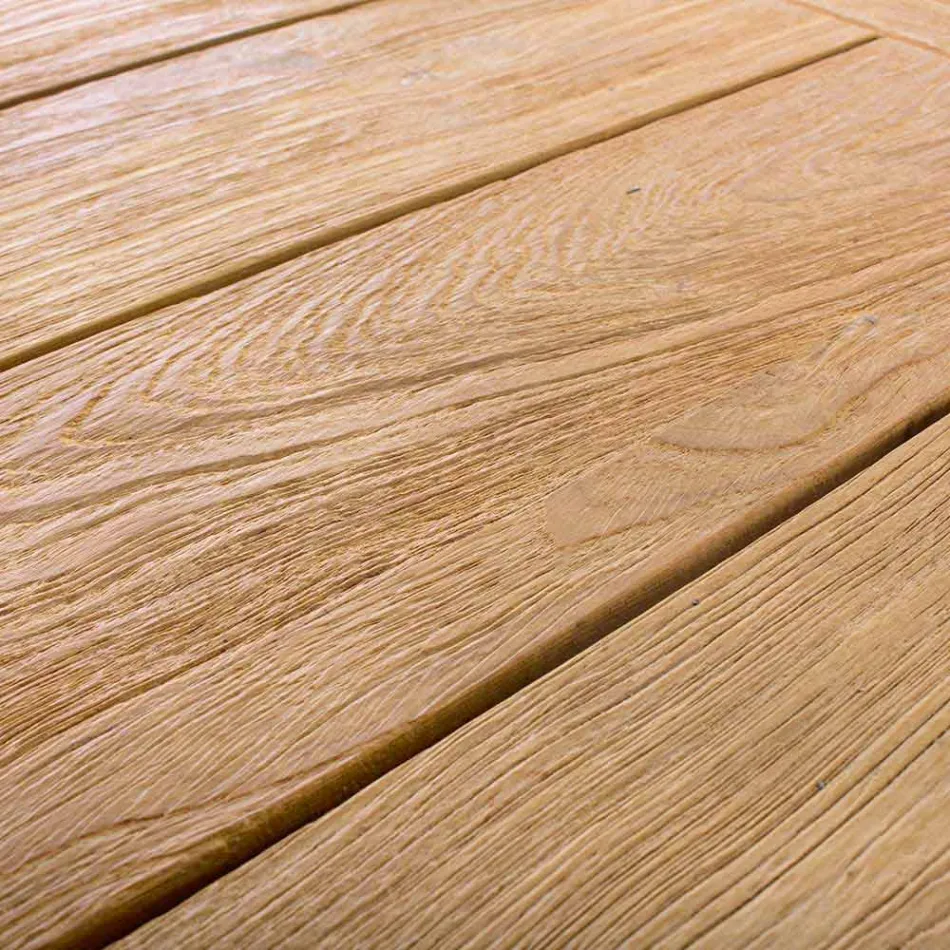 Rozkládací dřevěný zahradní designový stůl pro 6 osob Homemotion - Hunter Viadurini