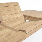 Rozkládací dřevěný zahradní designový stůl pro 6 osob Homemotion - Hunter Viadurini