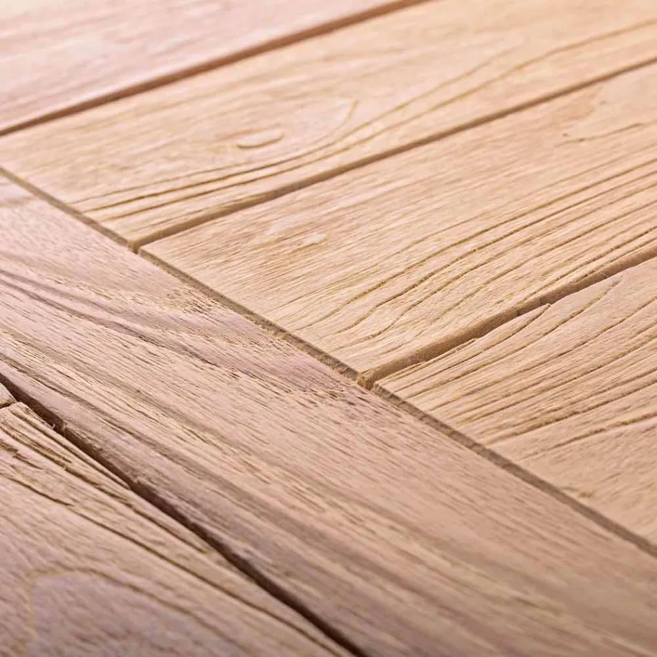 Rozkládací dřevěný zahradní designový stůl pro 6 osob Homemotion - Hunter Viadurini