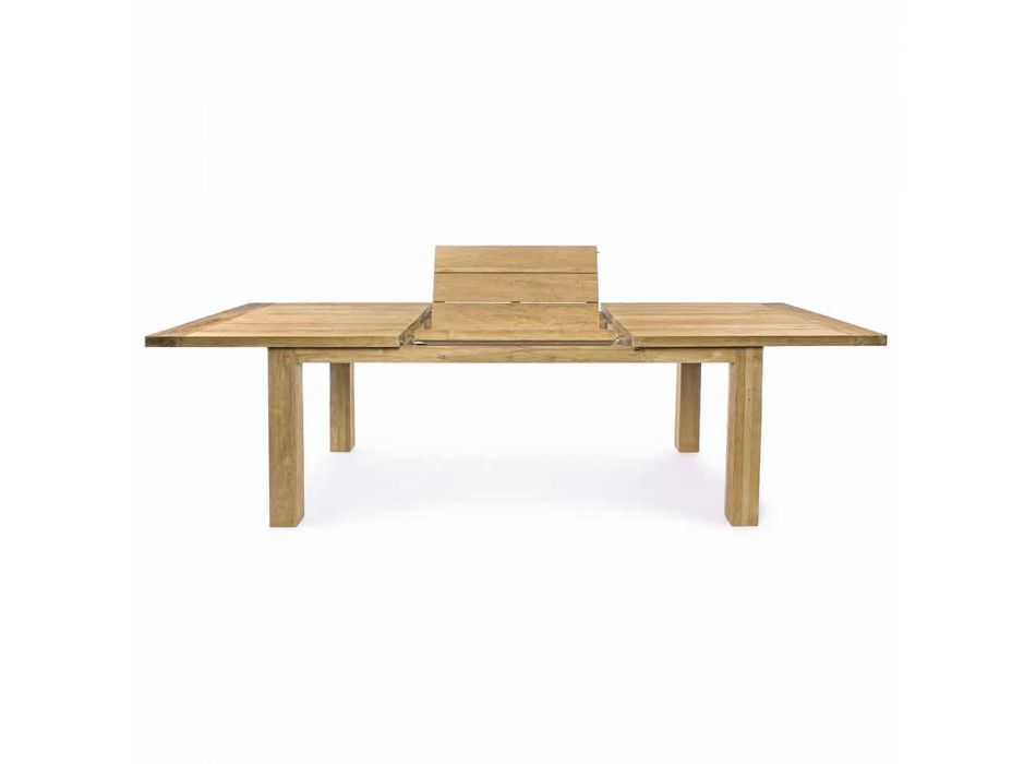 Rozkládací dřevěný zahradní designový stůl pro 6 osob Homemotion - Hunter Viadurini