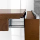 Rozkládací stůl v Ash Woodu s postranními pásy v Ash - Ketla Viadurini