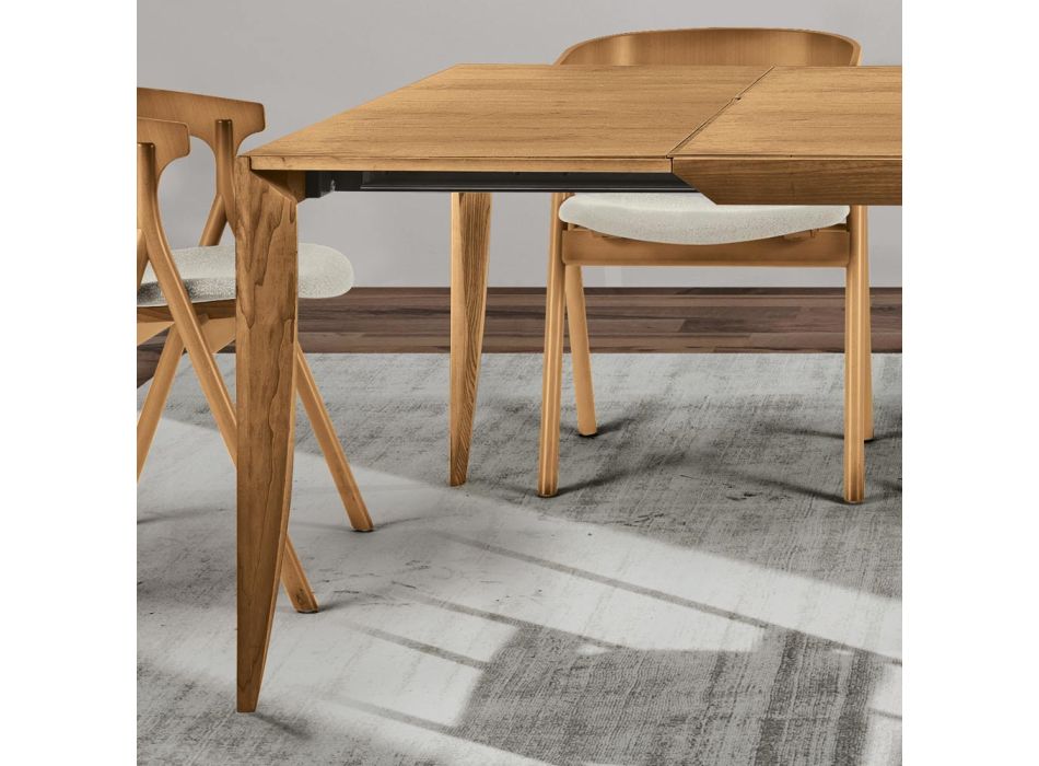 Rozkládací stůl z masivního jasanového dřeva v různých povrchových úpravách - Ferenc Viadurini