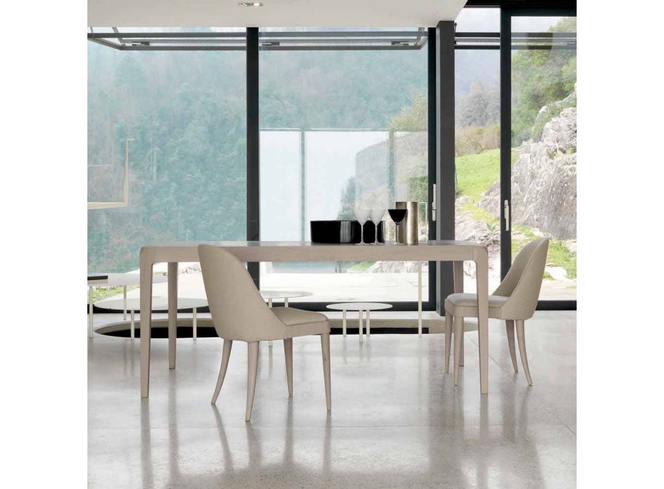 Stolní dřevěný stůl přírodní ořech šedý moderní design Matis Viadurini