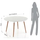 Roztahovací stůl ve dřevě, matná bílá podlaha Ian Viadurini