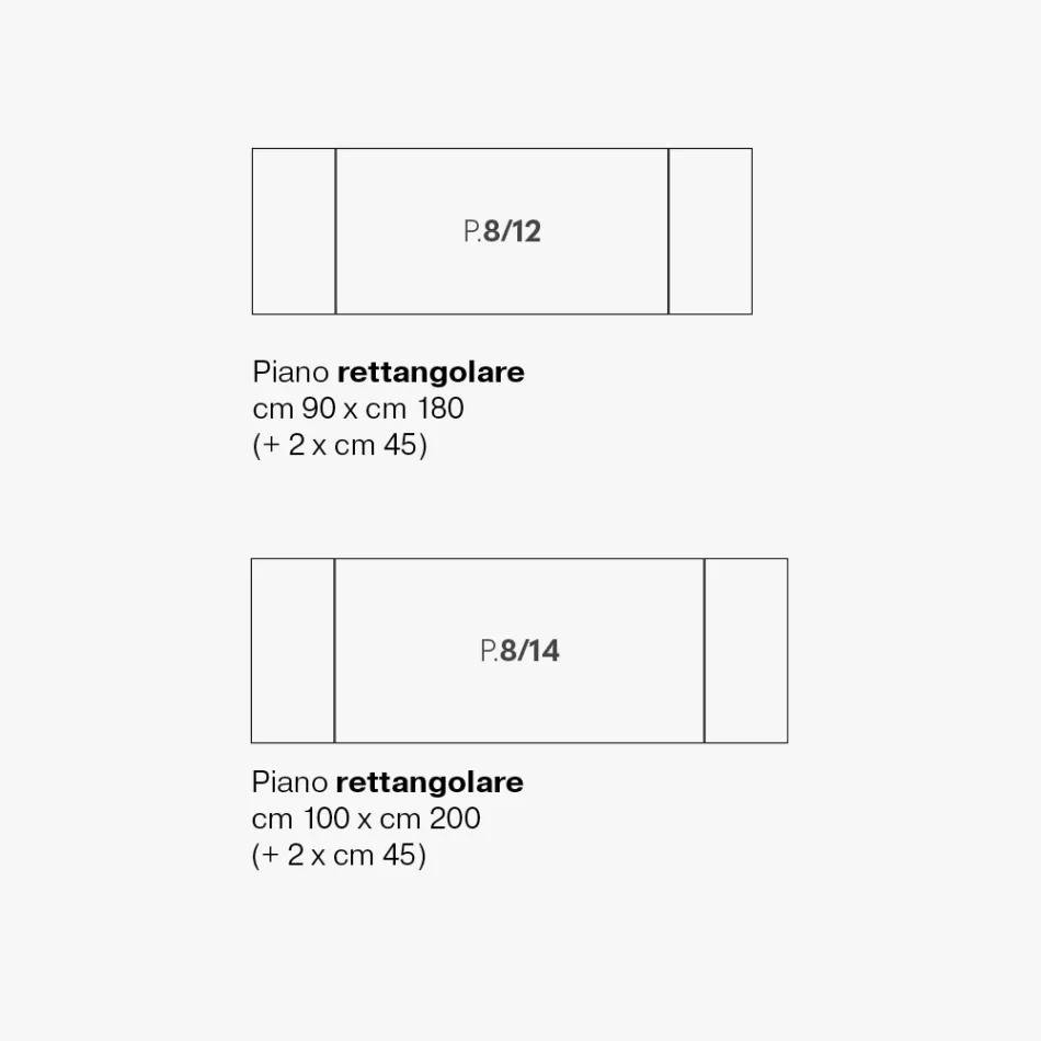 Rozkládací sklokeramický stůl se 3 různými povrchy Made in Italy - Tecna Viadurini