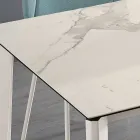 Rozkládací stůl ze sklokeramiky a kovové základny v různých povrchových úpravách - Ariel Viadurini