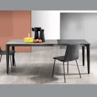 Rozkládací stůl ze sklokeramiky a kovové základny v různých povrchových úpravách - Ariel Viadurini