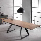 Moderní prodlužovací stůl s kovovými nohami, Villongo Viadurini