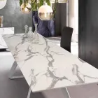 Moderní prodlužovací stůl s kovovými nohami, Villongo Viadurini
