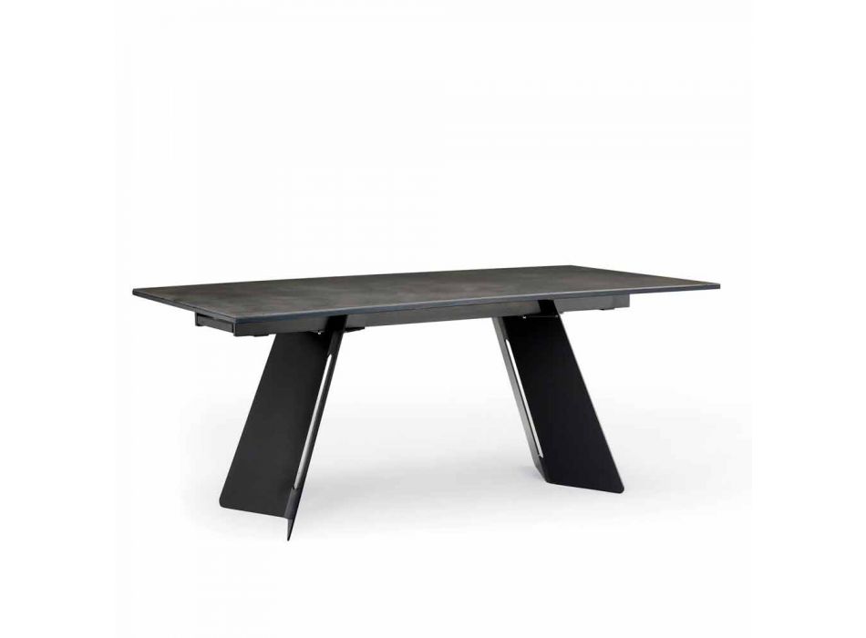 Moderní rozkládací stůl s kameninovou deskou vyrobený v Itálii, Erve Viadurini