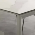 Moderní rozšiřitelné stůl s keramickou skleněnou horní Filadelfii Viadurini