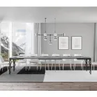 Moderní rozkládací stůl z melaminového dřeva a železné spodní desky - Marella Viadurini