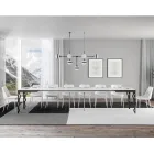 Moderní rozkládací stůl z melaminového dřeva a železné spodní desky - Marella Viadurini