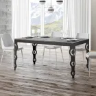 Moderní rozkládací stůl z melaminového dřeva a železné spodní desky - Marella Viadurini