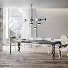 Moderní rozkládací stůl z melaminového dřeva a železné spodní desky - Marella Viadurini