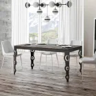 Moderní rozkládací stůl z melaminového dřeva a železné spodní desky - Marella Viadurini