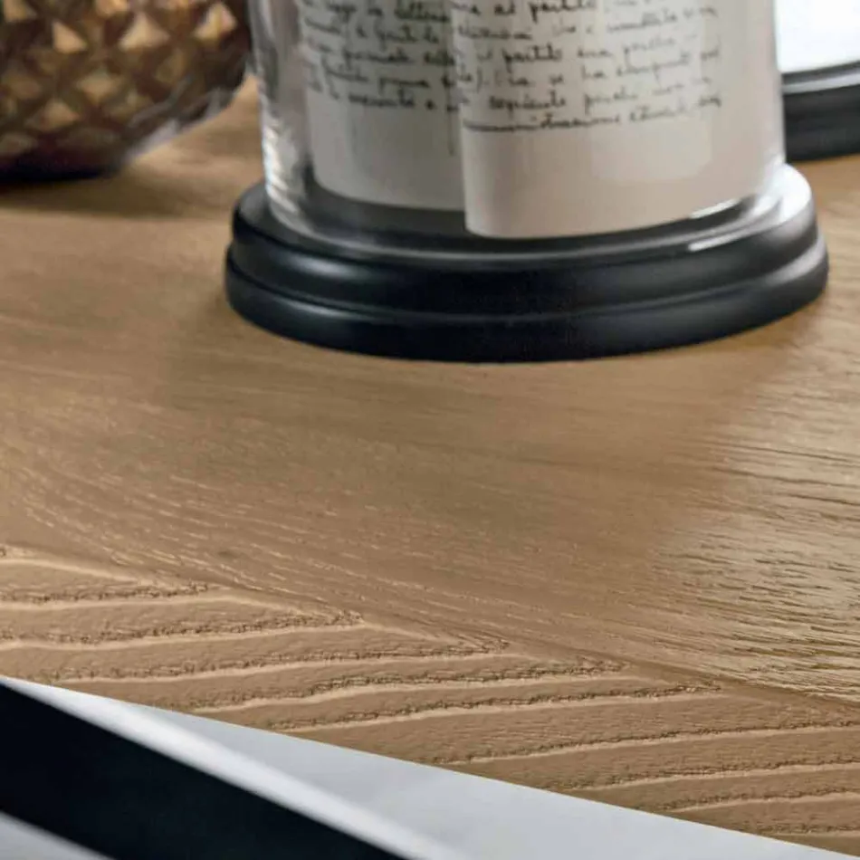 Moderní výsuvný stůl v dubovém dřevě Vyrobeno v Itálii - Oncino Viadurini