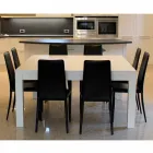 Moderní prodlužovací stůl z masivního dubového dřeva, 160x160cm, Jacob Viadurini