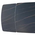 Rozkládací stůl s keramickou deskou a železnou podnoží - Incrocio Viadurini