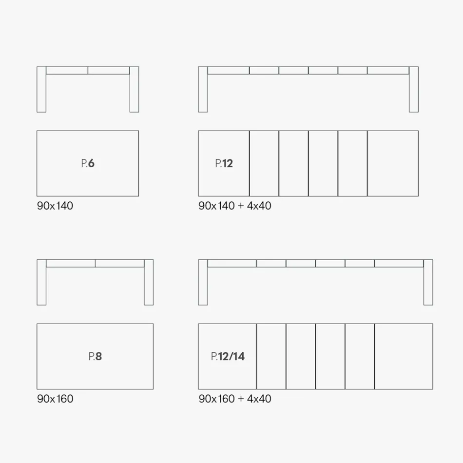 Rozkládací stůl vyrobený ze skládacího melaminu Made in Italy - Oky Viadurini